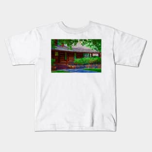 Log Cabin Front Porch Kids T-Shirt